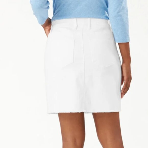 Tommy Bahama Ella Twill Skirt White Size 12 - Picture 2 of 15